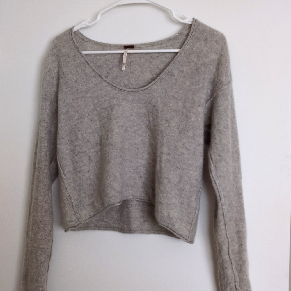 Free People Cashmere Sweater XS Light Grey